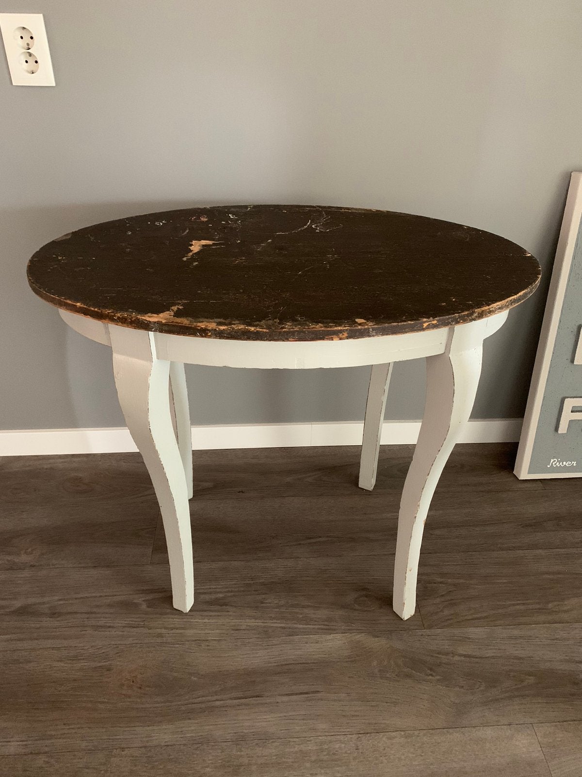 Landelijke/Brocante houten bijzettafel 87x54x74 (lxbxh), Ophalen, Landelijk brocante, 55 tot 75 cm, Zo goed als nieuw