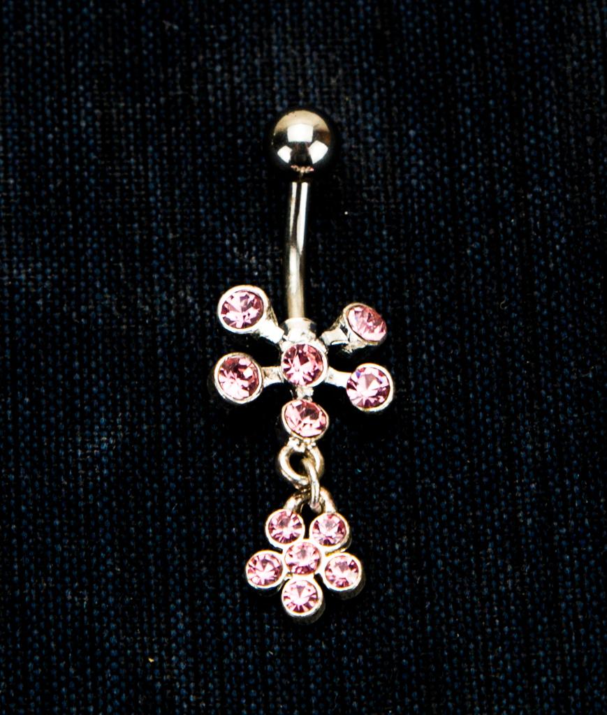 piercing roze, Navelpiercing, Staal, Nieuw, Ophalen of Verzenden