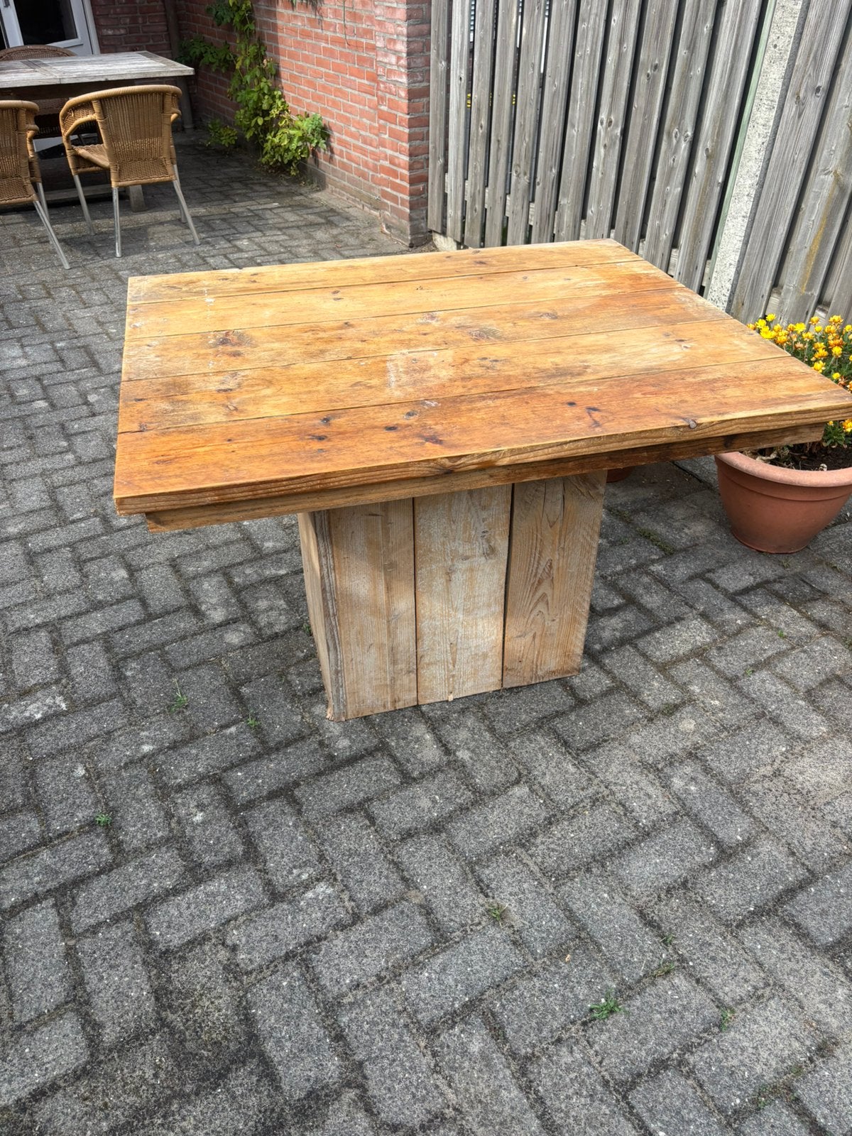 Steiger houten tafel, Ophalen of Verzenden, Zo goed als nieuw, Rechthoekig, Hout