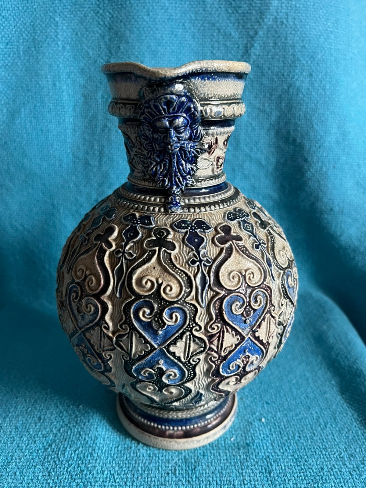 Westerwald steengoed kan/ kruik 27 cm hoog, Antiek en Kunst, Ophalen of Verzenden