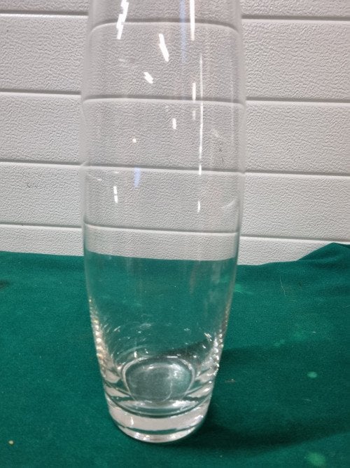 Vaas glas slank dikke bodem, Ophalen of Verzenden