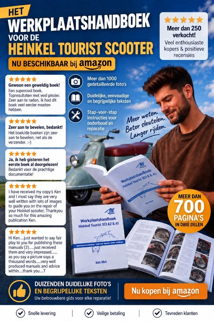 Werkplaatshandboeken Heinkel Tourist 103 A1 & A2, Motoren, Verzenden, Overige merken