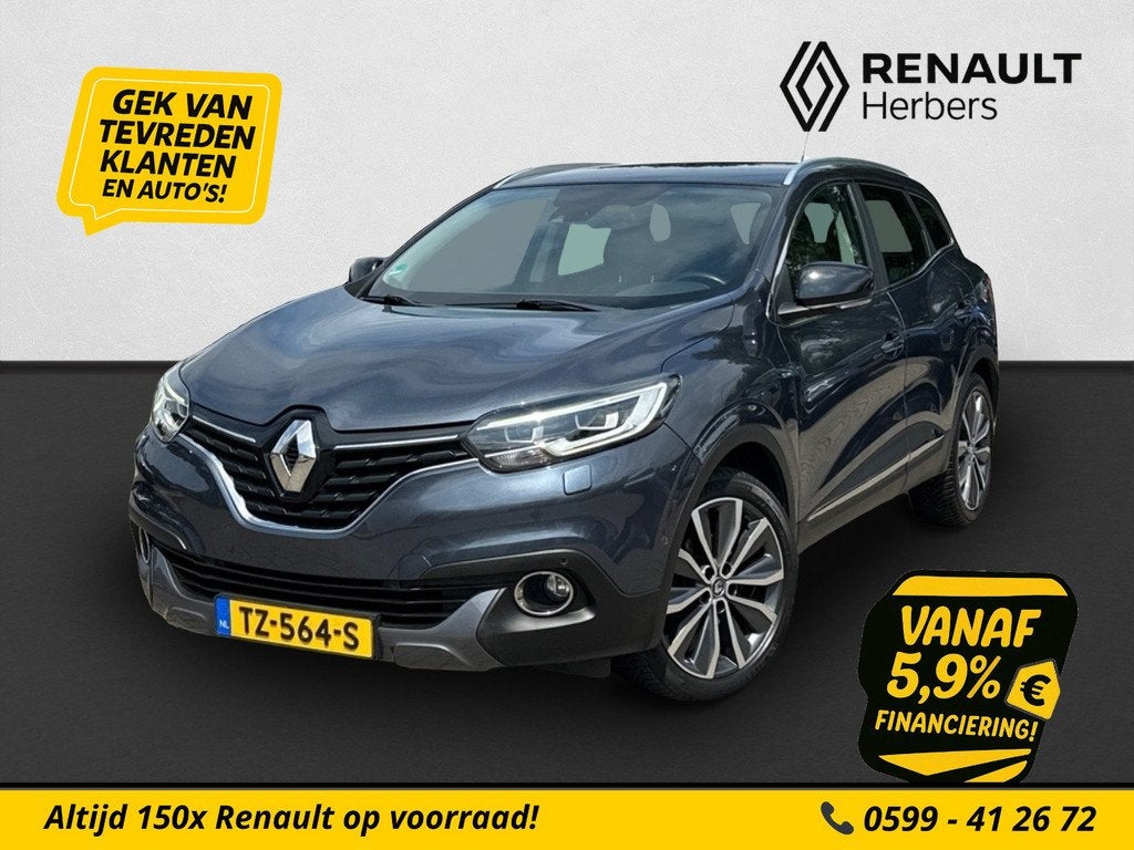Renault Kadjar 1.2 TCe Bose CRUISE / CAMERA / STOEL VERW / C, Auto's, Renault, Kadjar, Gebruikt, Euro 6, 4 cilinders