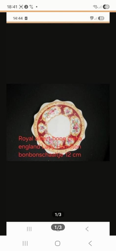 Bonbonschaaltje Royal Albert Lady hamilton 12cm €5, Ophalen of Verzenden