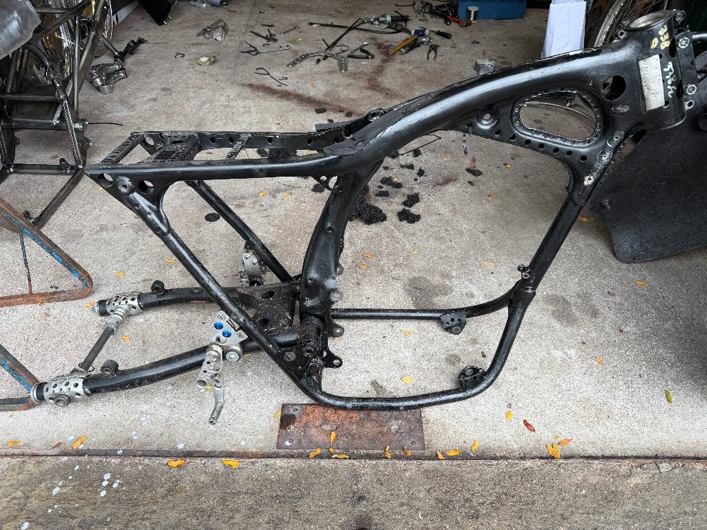 HONDA CB350 K4 Race frame met seeley achterbrug en kuip, Motoren, Ophalen, Gebruikt
