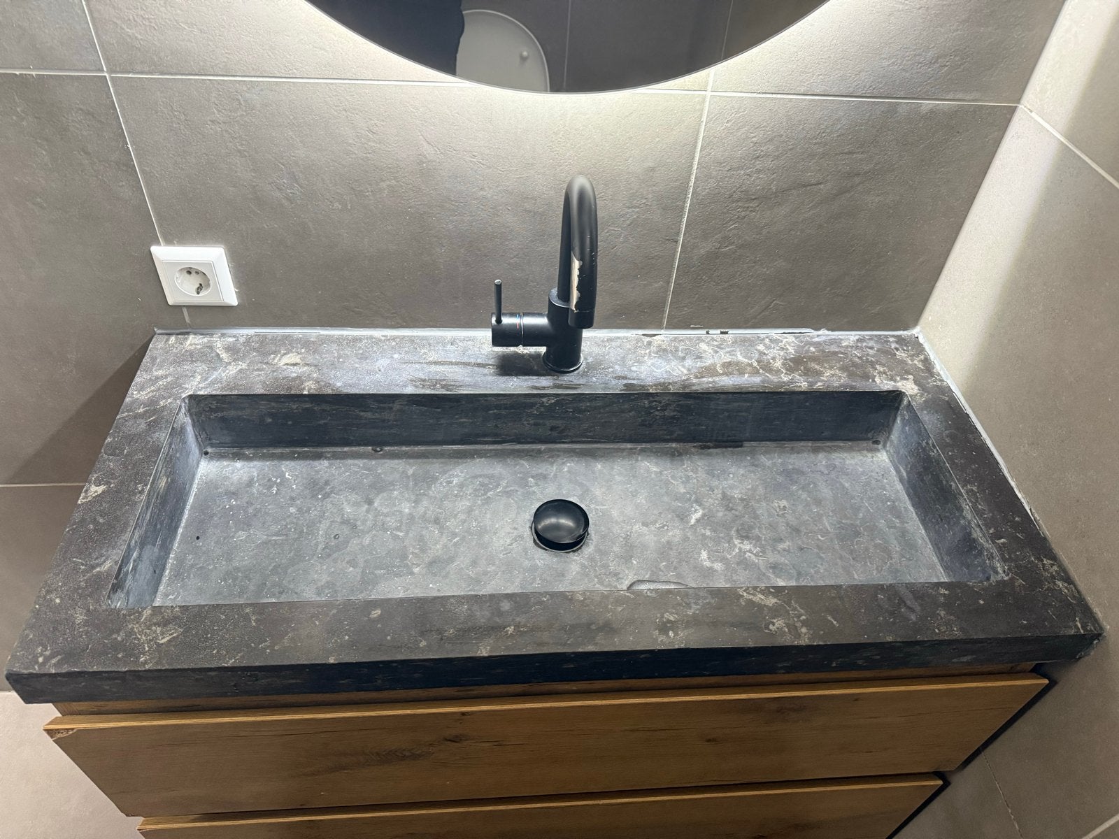 Trend Stone Natuurstenen Wastafel 100 cm, Ophalen, Zo goed als nieuw