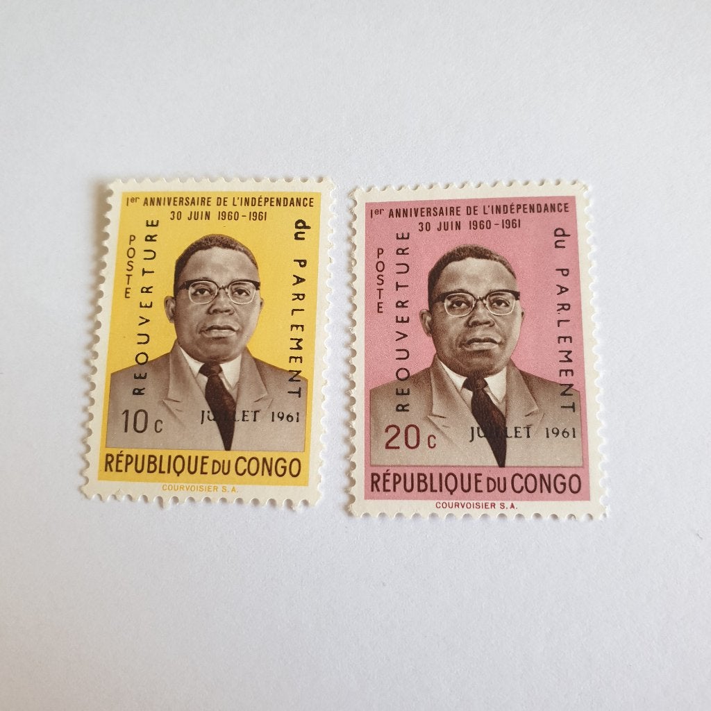 2518 congo 1961 joseph kasavubu reouverture zegels, Verzenden, Overige landen