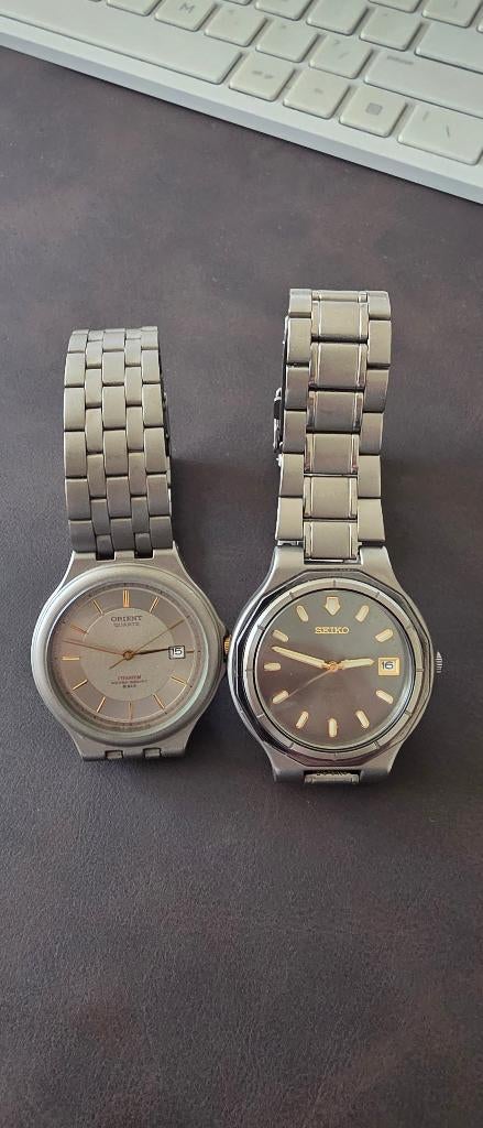 Twee Titanium horloges, Polshorloge, Overige materialen, Ophalen of Verzenden, Zo goed als nieuw