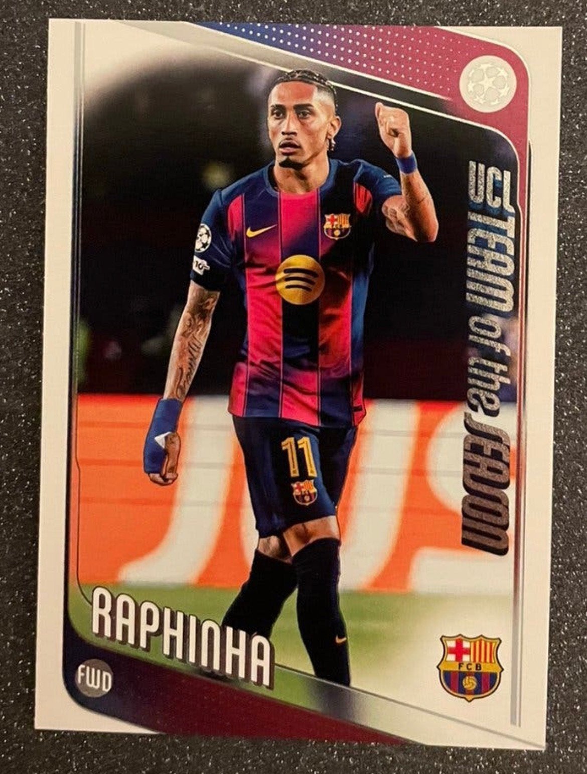 Topps UCC Flagship ‘26 UCL TEAM ot SEASON RAPHINHA BARCELONA, Verzenden, Zo goed als nieuw, Plaatje