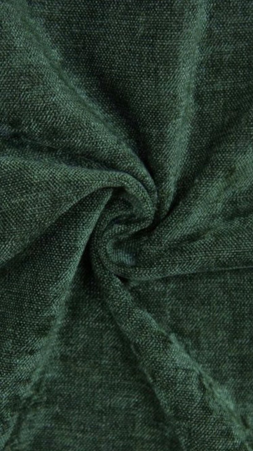 Meubelstof chenille velours donker groen, Hobby en Vrije tijd, Stoffen en Lappen, Ophalen of Verzenden, Nieuw, Groen, Polyester