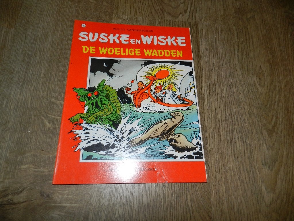 Beschrijving Suske en Wiske 190 De woelige wadden, Eén stripboek, Ophalen of Verzenden, Zo goed als nieuw
