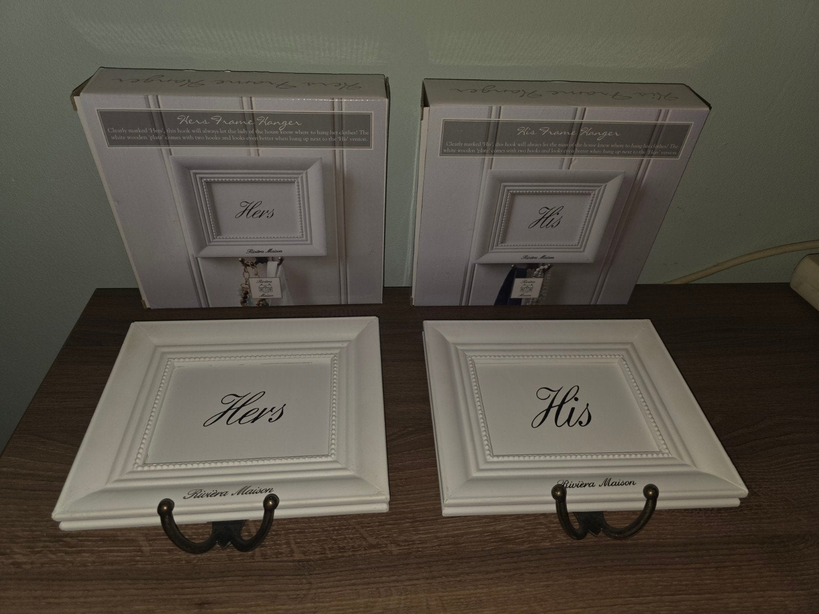 Riviera Maison His & Hers Frame Hangers - Nieuw in doos, Huis en Inrichting, Overige materialen, Nieuw, Ophalen of Verzenden, Landelijk
