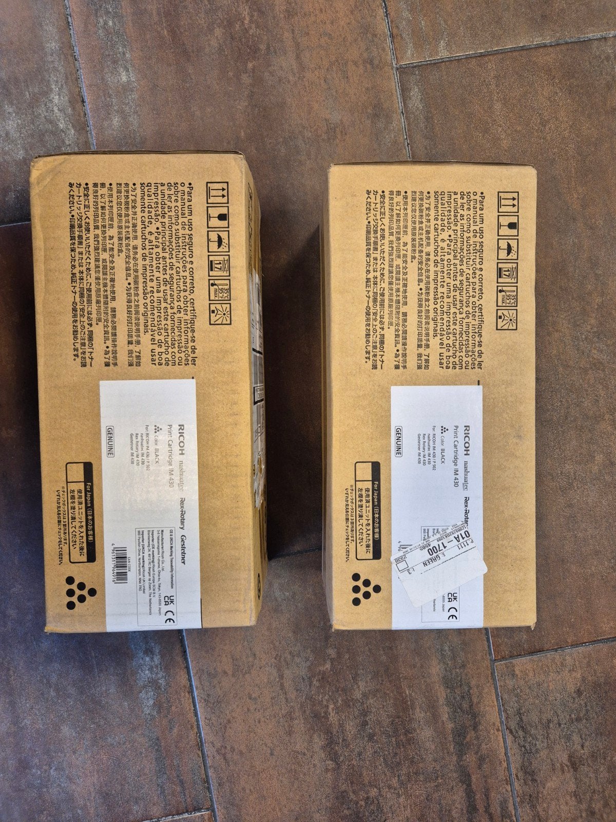 2 Nieuwe Ricoh print cartride IM 430 black, Computers en Software, Ophalen of Verzenden, Nieuw, Ricoh