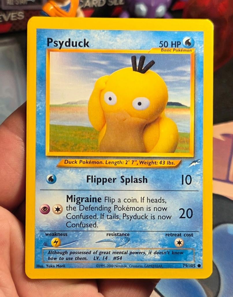 Psyduck 79/105 Neo Destiny - NM, Hobby en Vrije tijd, Verzamelkaartspellen | Pokémon, Ophalen of Verzenden, Zo goed als nieuw