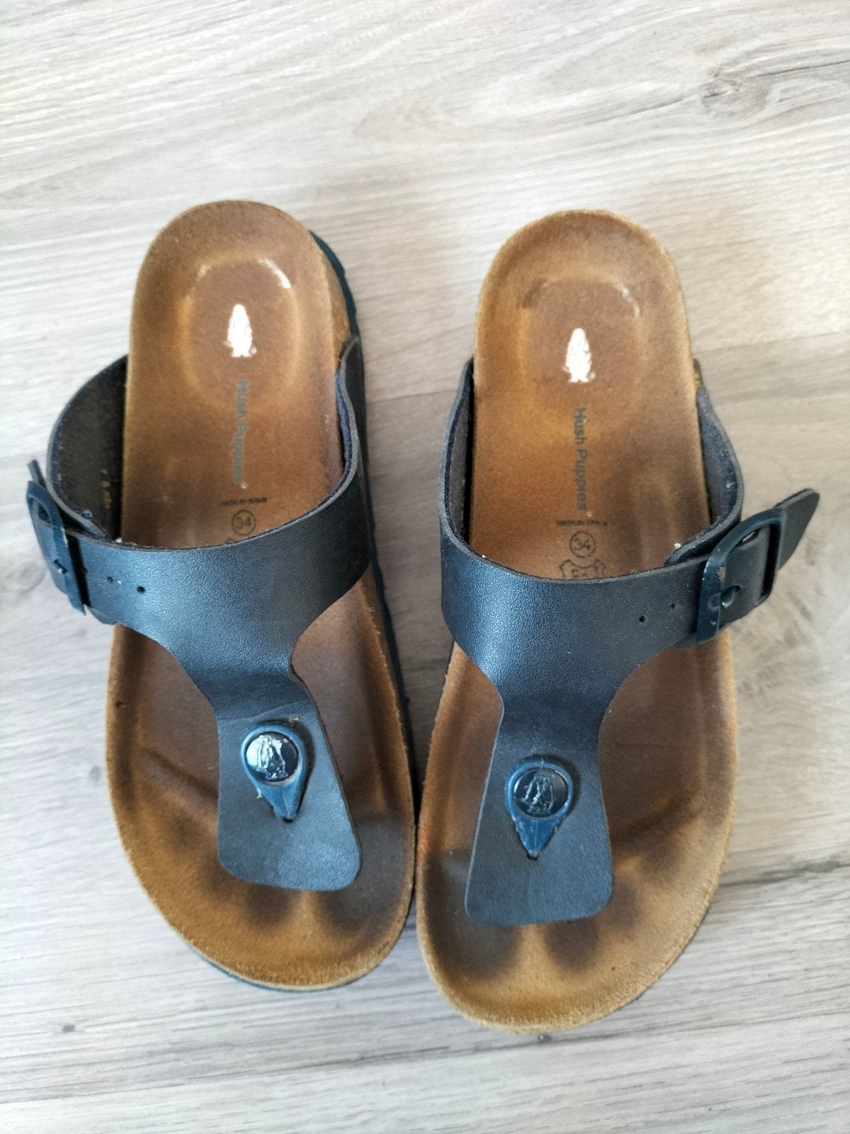 Leren slippers Hush Puppies, maat 34, Hush Puppies, Jongen of Meisje, Overige typen, Ophalen of Verzenden