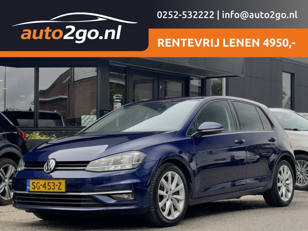 Volkswagen Golf 7.5 1.0 TSI COMFORTLINE. NAVI AIRCO APPLE-CA, Auto's, Volkswagen, Voorwielaandrijving, Gebruikt, Euro 6, Blauw