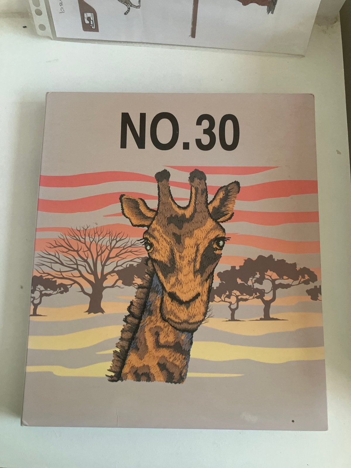 Borduurpatronenkaart No. 30 Giraffe - Safari Dieren, Ophalen of Verzenden, Zo goed als nieuw, Machineborduren, Patroon