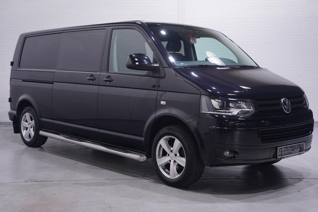 Volkswagen Transporter 2.0 TDI Dubbel Cabine L2 DSG Aut. 2x, Euro 5, Stof, Gebruikt, Zwart