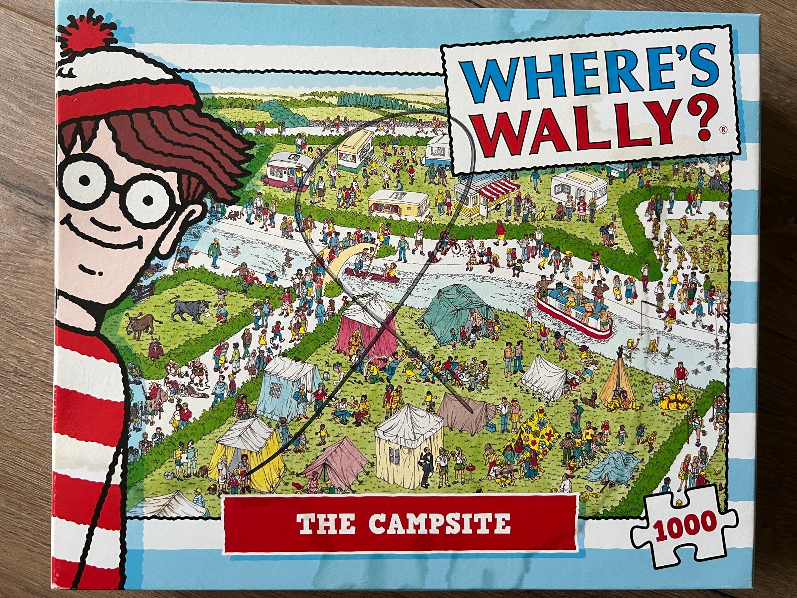 Waar is Wally? The Campsite 1000 stukjes legpuzzel, Ophalen of Verzenden, 500 t/m 1500 stukjes, Zo goed als nieuw, Legpuzzel