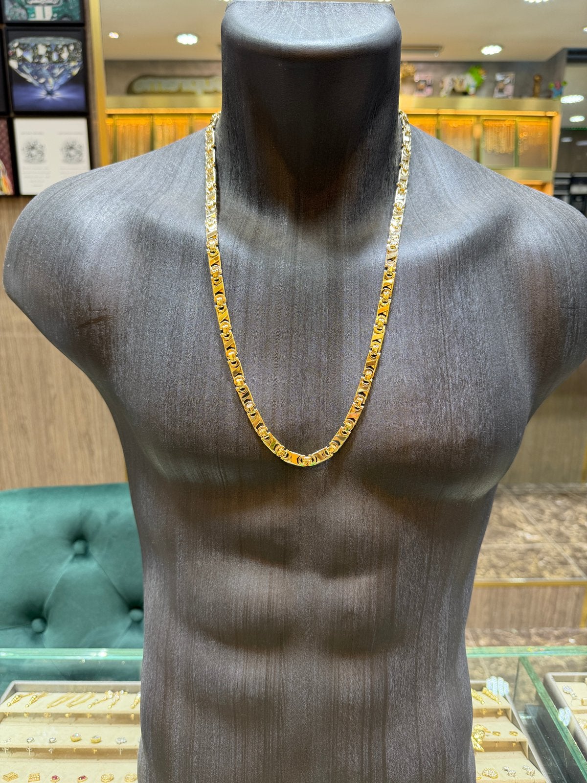 14KT Goud - 51.3 Gram - Ketting - PLATTE KONING, Sieraden, Tassen en Uiterlijk, Kettingen, Ophalen, Nieuw, Goud