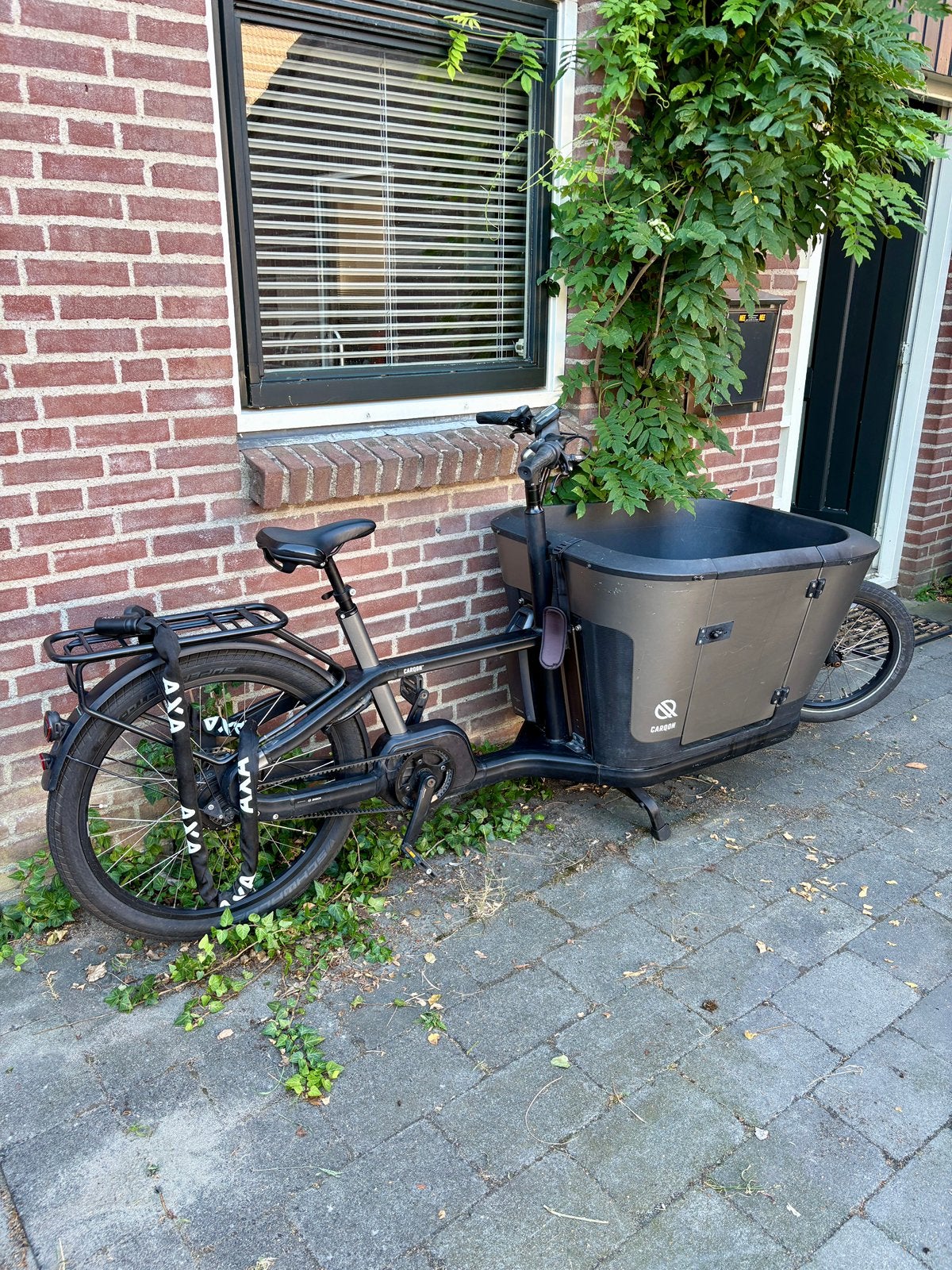 Bakfiets: Carqon Classic elektrische bakfiets, Gebruikt, Huif, 2 kinderen, Schijfrem