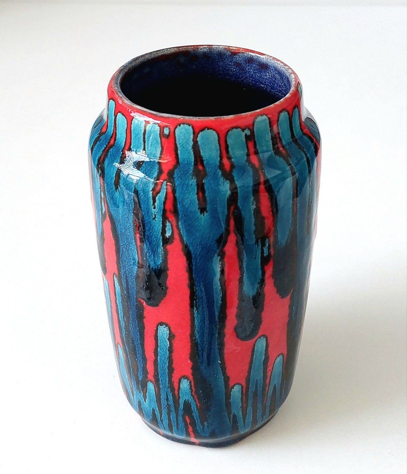 Vintage Retro Scheurich W. Germany Fat Lava Design Vaas Vase, Verzenden