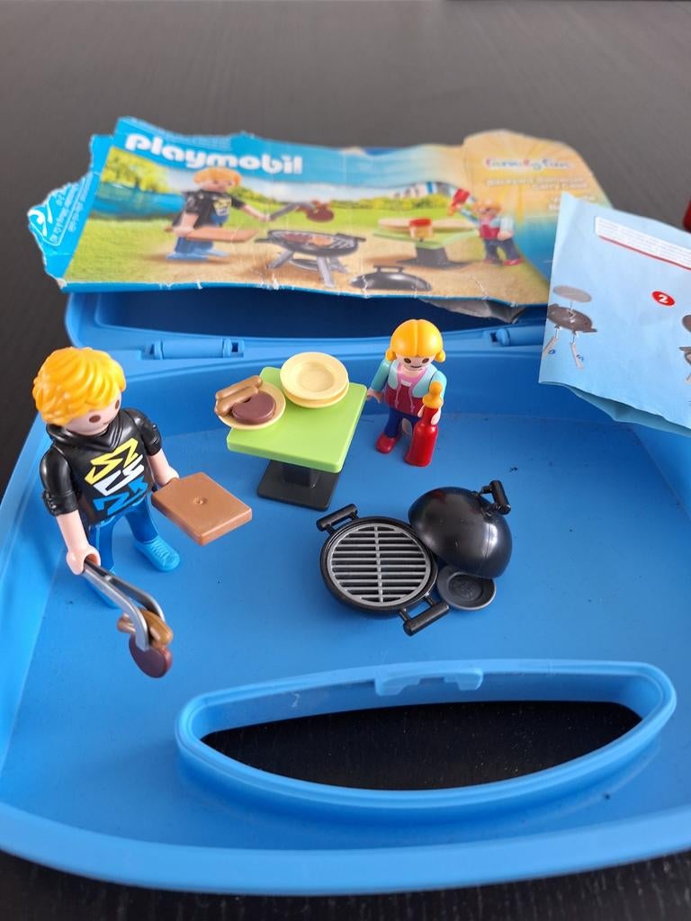 Playmobil set 5973, tuin bbq met koffer, Ophalen of Verzenden, Gebruikt