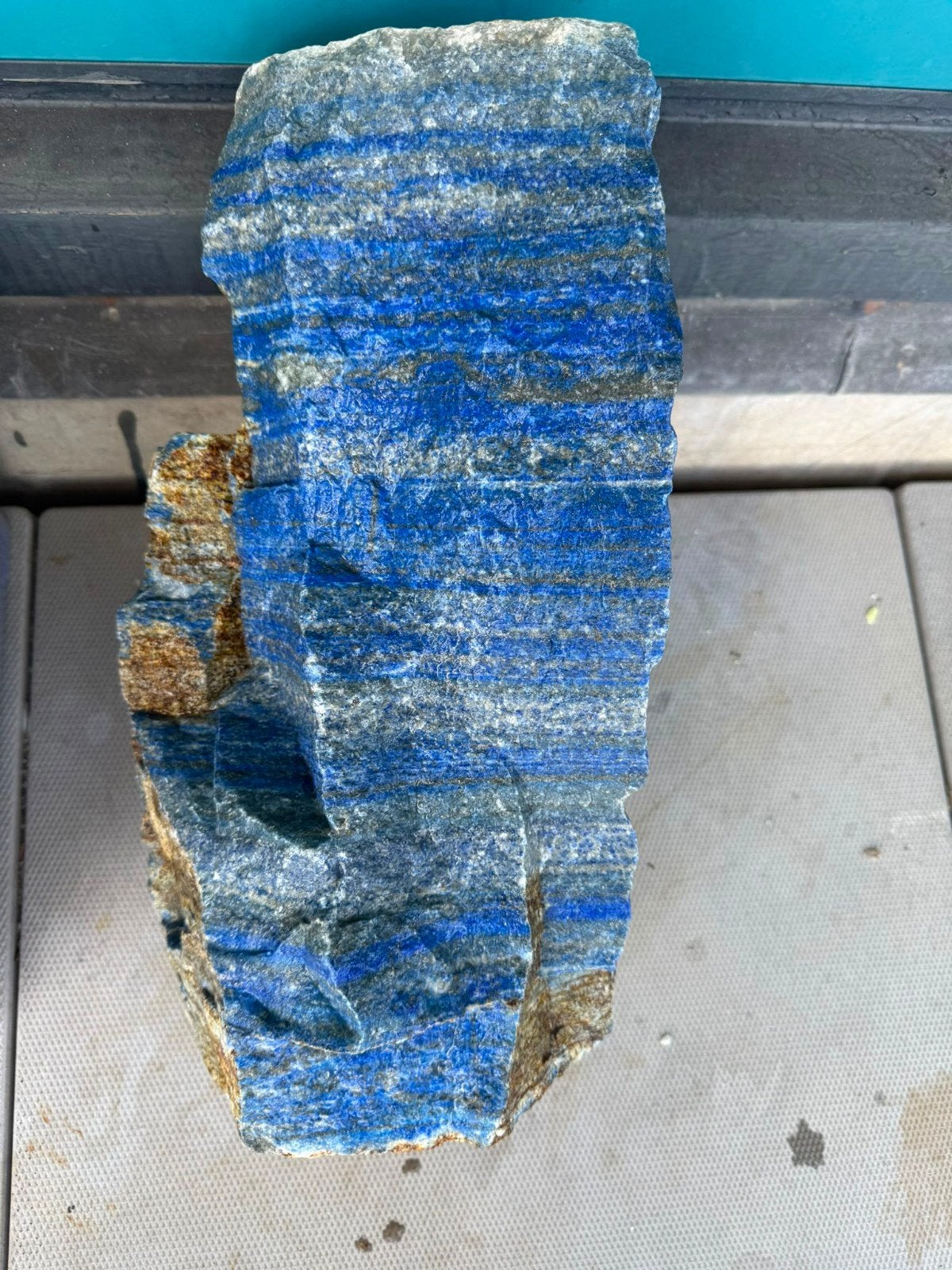 Ruwe Lapis Lazuli uit Afghanistan - 16.4 kg, 40cm hoog, Ophalen of Verzenden