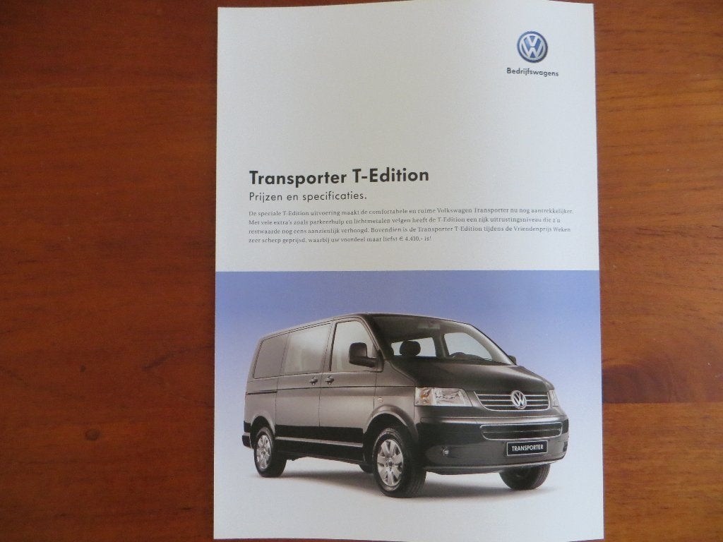 Volkswagen Transporter T-Edition (2008), Ophalen of Verzenden, Nieuw, Volkswagen