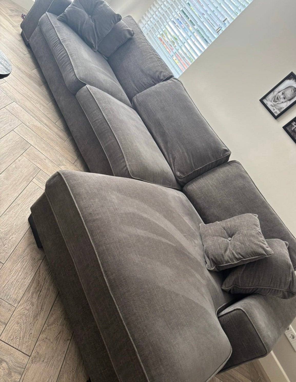 Urban sofa hoekbank met hocker, Ophalen, Zo goed als nieuw, Stof, Landelijk