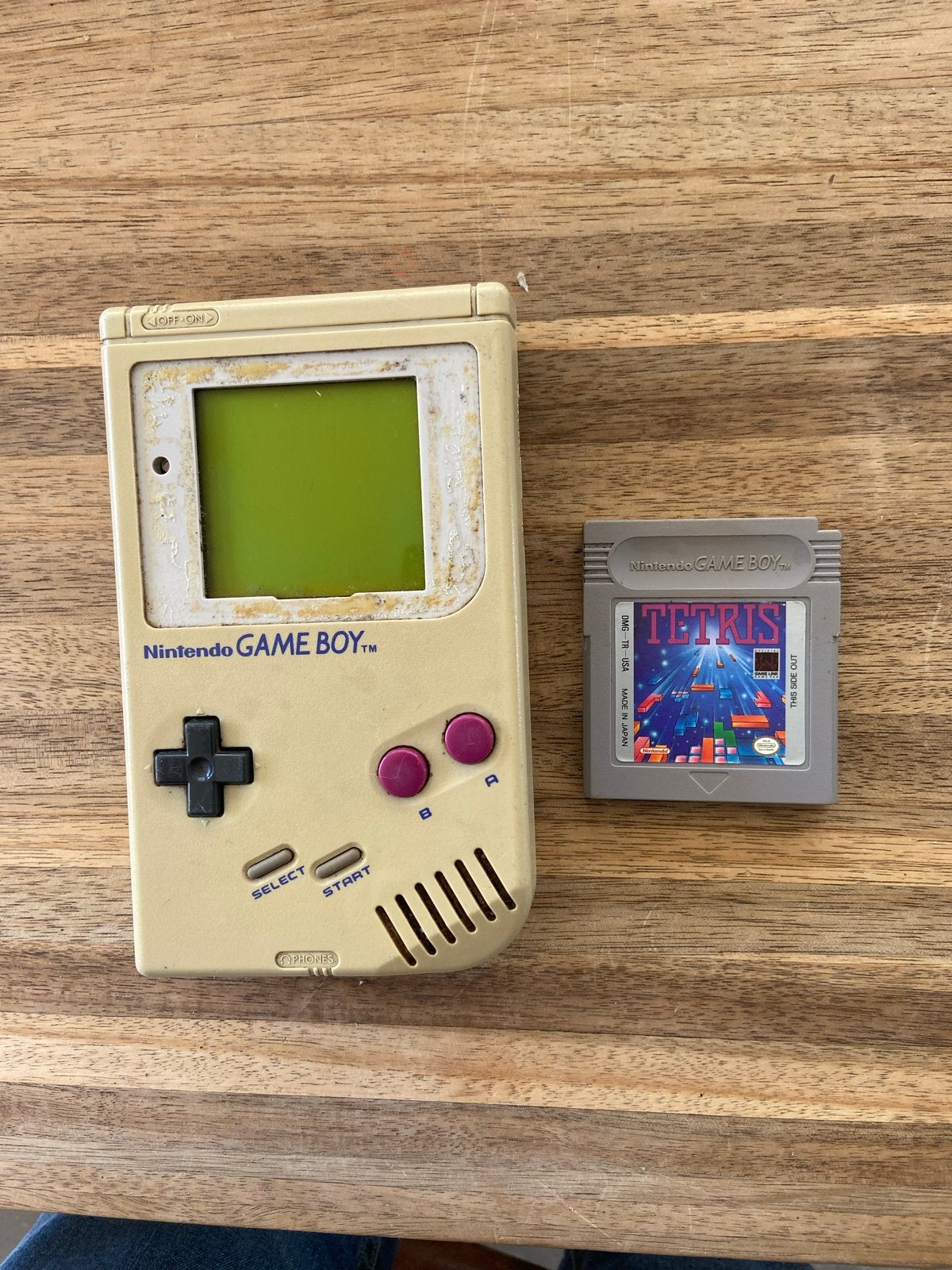 Nintendo Game Boy DMG-01 uit 1989  (defect), Spelcomputers en Games, 1 speler, Ophalen of Verzenden, Gebruikt, Vanaf 7 jaar