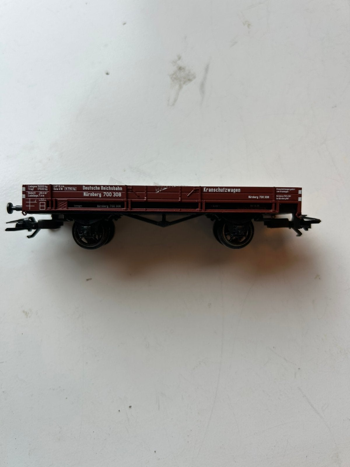 Märklin 47901	Kraan beschermwagon Nürnberg 700 308 uit set, Wisselstroom, Gebruikt, Verzenden, Wagon
