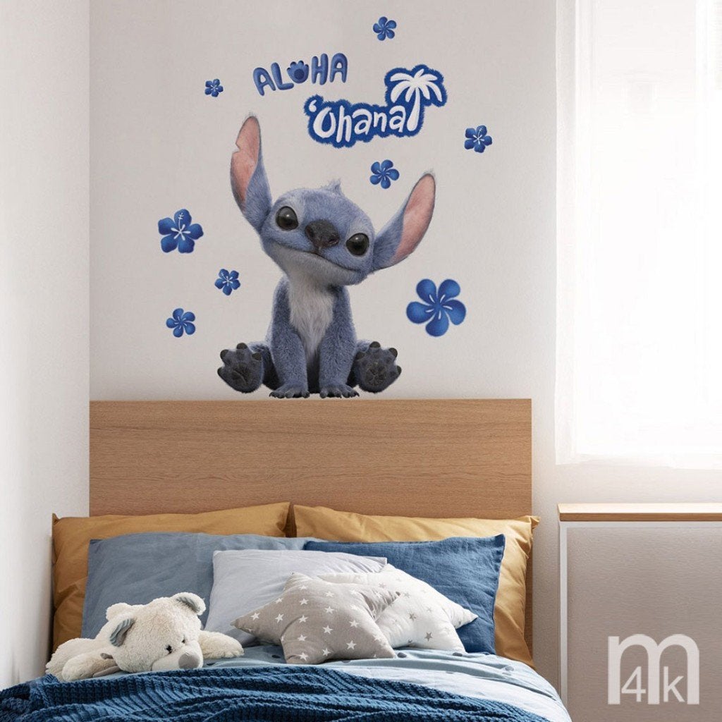 Disney Stitch Live Action muurstickers Ohana, Lilo Muurdeco, Verzenden, Nieuw