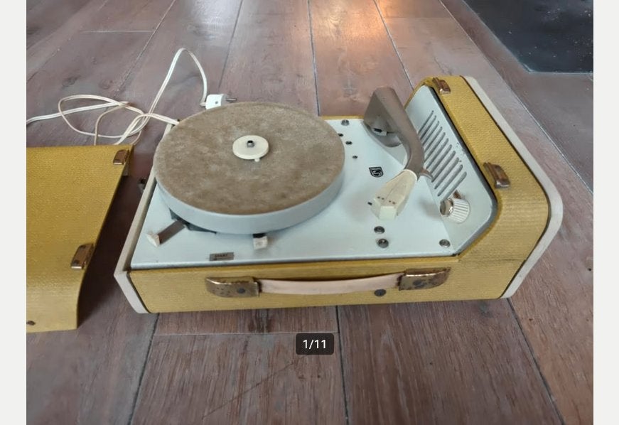 Philips AG 9148 Koffer Platenspeler uit 1959., Antiek en Kunst, Antiek | Tv's en Audio, Ophalen