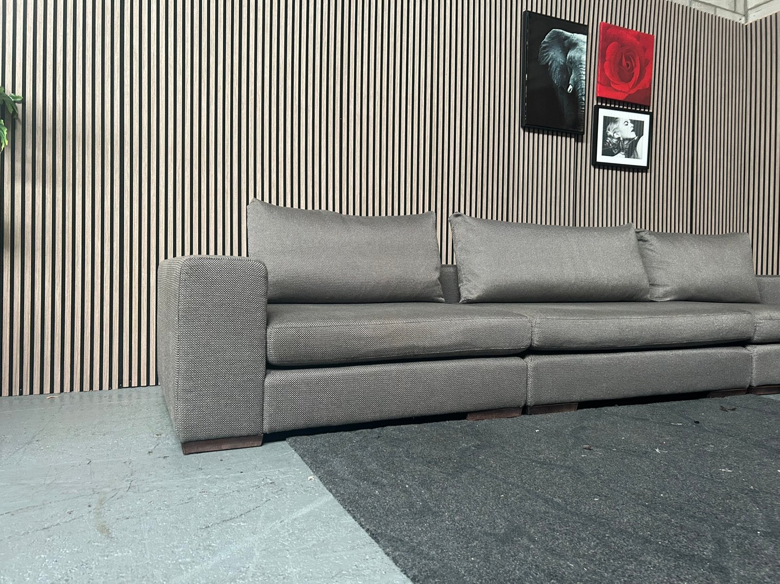 GRATIS LEVERING Macazz Valencia Hoekbank 398X235 GEREINIGD, Hoekbank, 300 cm of meer, Ophalen of Verzenden, Zo goed als nieuw