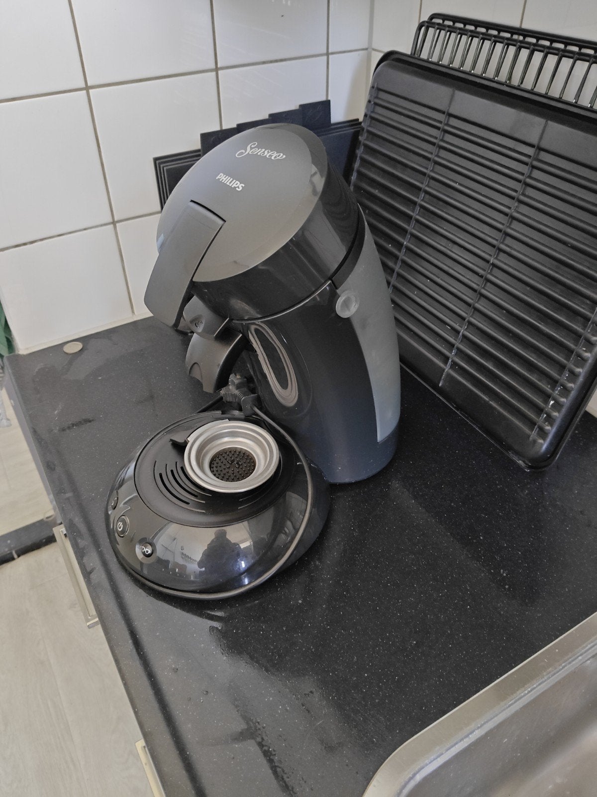 Philips Senseo Koffiezetapparaat - Zwart, Koffiepads en cups, Gebruikt, Koffiemachine, Ophalen of Verzenden