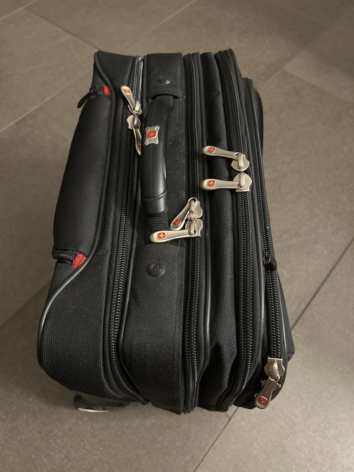 Wengler reis en akte tas - Zwitsers zakmes maker, 40 tot 60 cm, Gebruikt, 20 tot 30 cm, Zwart