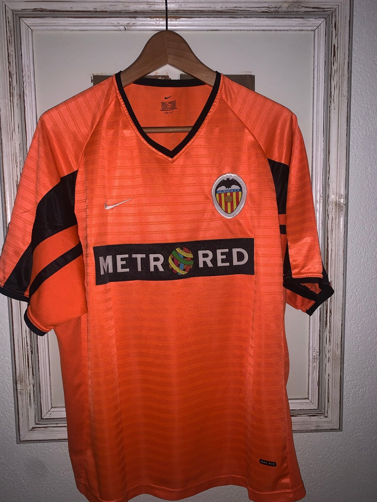Valencia CF Thuisshirt Oranje - Maat L, Sport en Fitness, Maat L, Ophalen of Verzenden, Zo goed als nieuw, Shirt