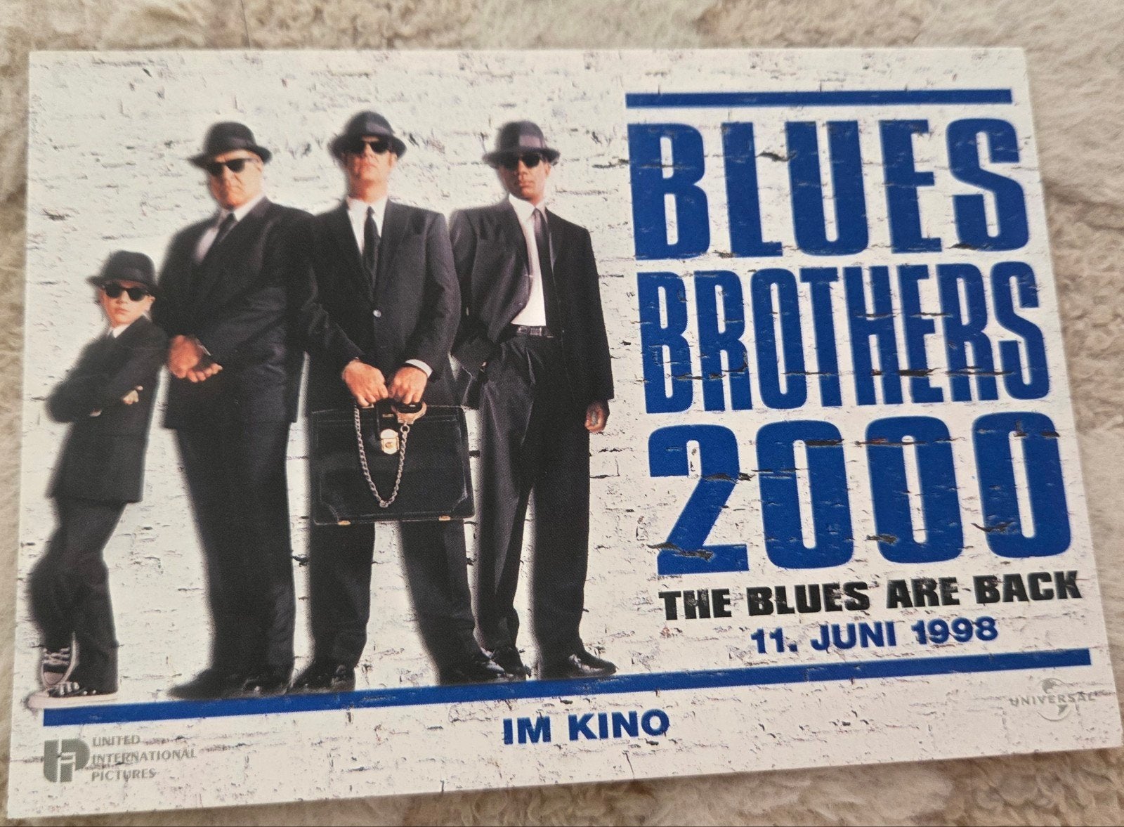 Blues Brothers 2000 Filmpostkaart, Verzamelen, Verzenden, 1980 tot heden, Ongelopen, Sterren en Beroemdheden