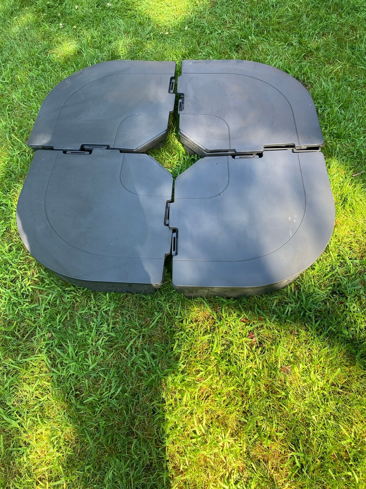 Parasolvoet tegels - Set van 4, Tuin en Terras, Parasols, Ophalen, Gebruikt, 1 tot 2 meter, Parasolvoet