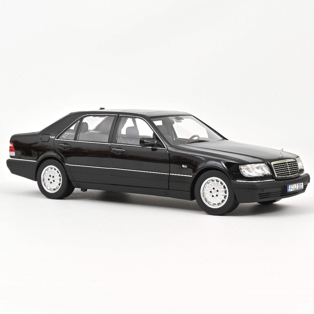 Mercedes Benz S600 '97 Obsidian Zwart Met. 1/18 NOREV 183045, Verzenden, Nieuw, Auto, Norev