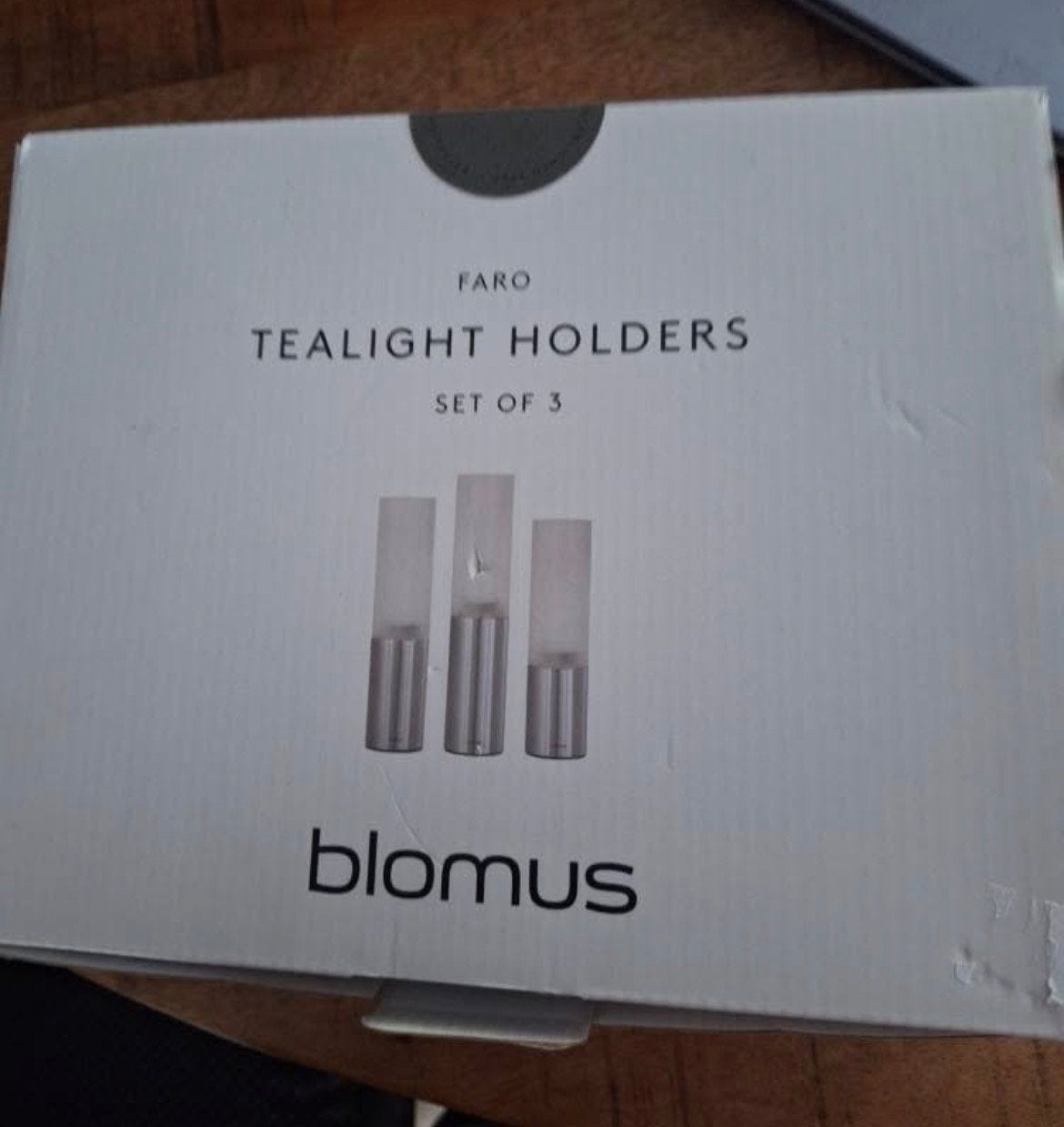 Blomus Faro Waxinelichthouders Set van 3 - Nieuw in doos, Overige merken, Waxinelichthouder, Nieuw, Ophalen of Verzenden
