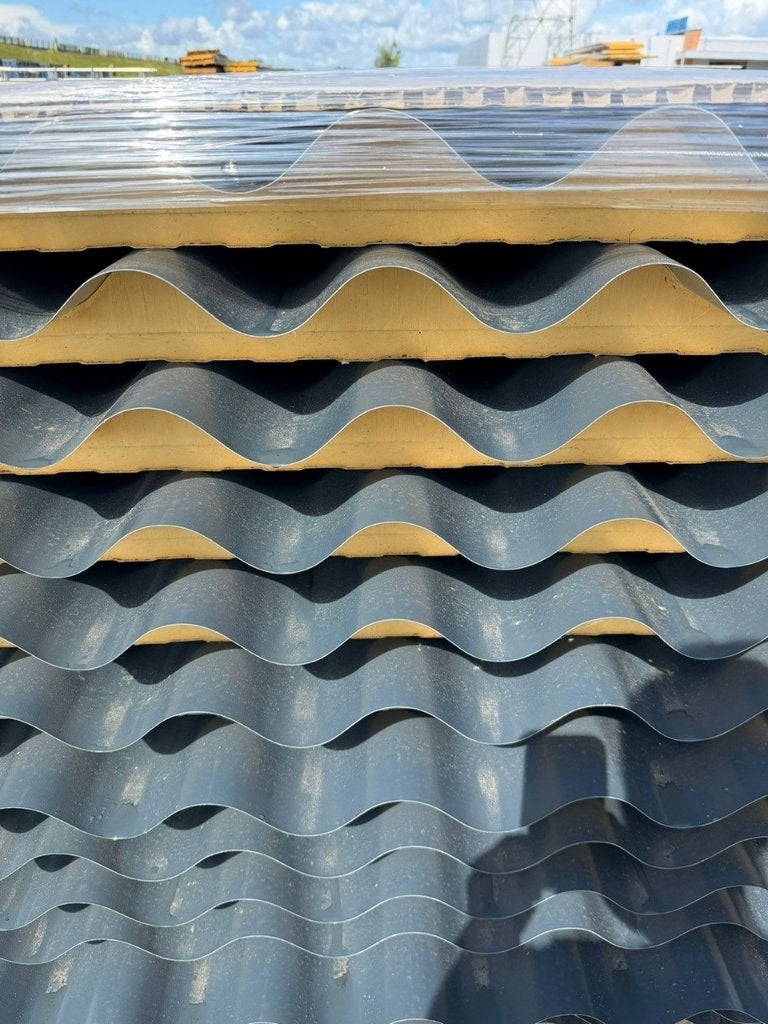 Golfpanelen Sandwichpaneel Golfprofiel Roof 25x 7.150mm 40mm, Doe-het-zelf en Verbouw, Platen en Panelen, Ophalen, Nieuw, Overige materialen