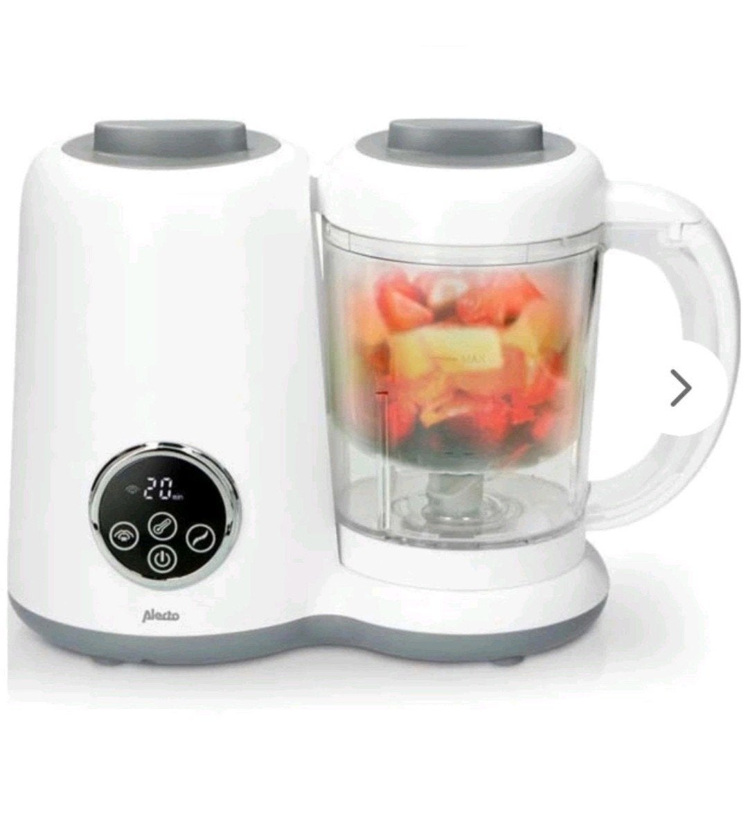 Alecto baby foodprocessor 5-in-1, Kinderen en Baby's, Babyvoeding en Toebehoren, Ophalen, Zo goed als nieuw, Flessen- of potjesverwarmer