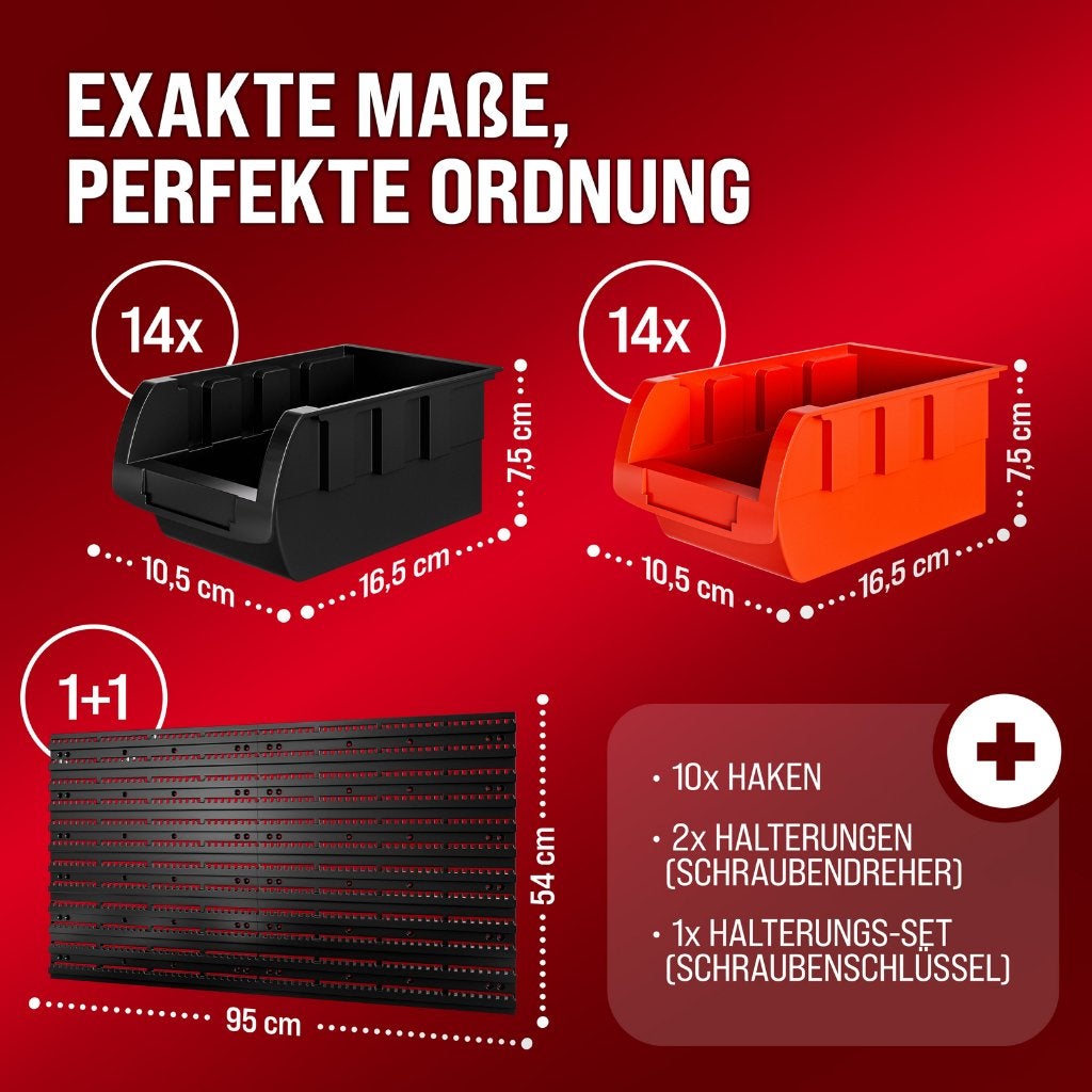 Gereedschapswand kunststof 95x54 cm 43-delig GRATIS BEZORGD!, Verzenden, Nieuw, Nvt, Nvt