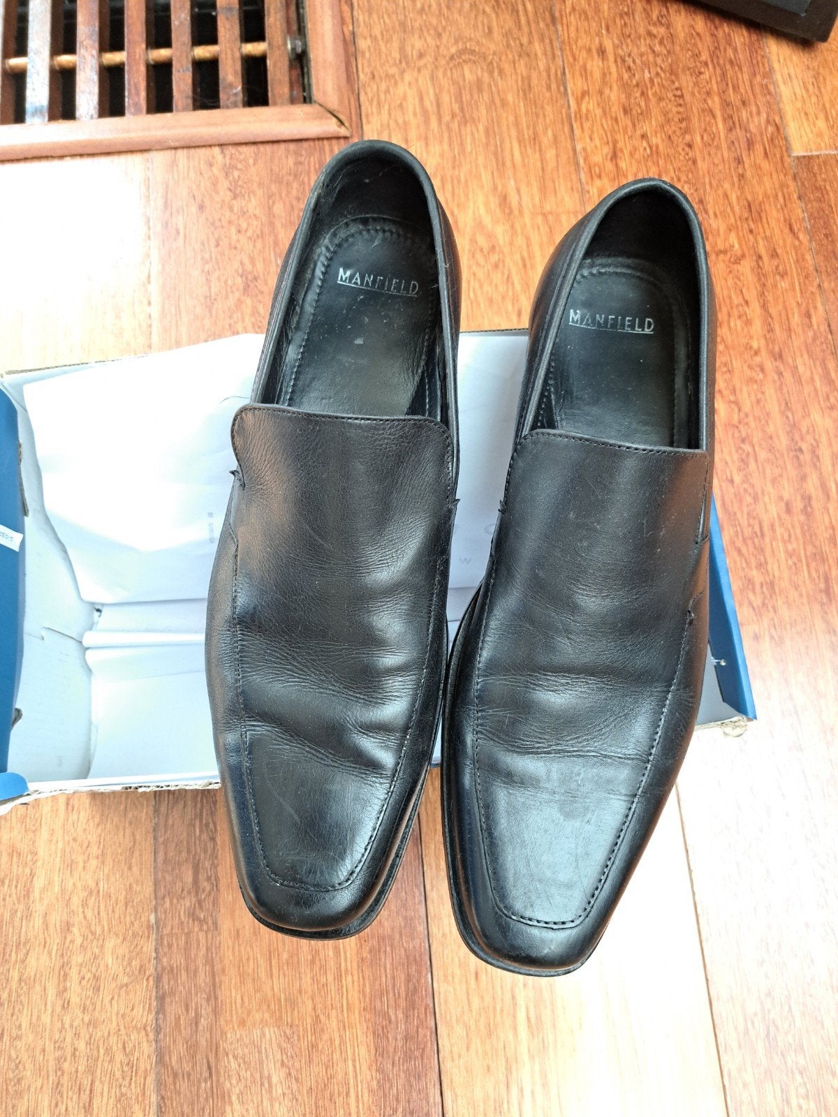 Manfield zwarte loafers - Maat 44, Loafers, Manfield, Zwart, Ophalen of Verzenden