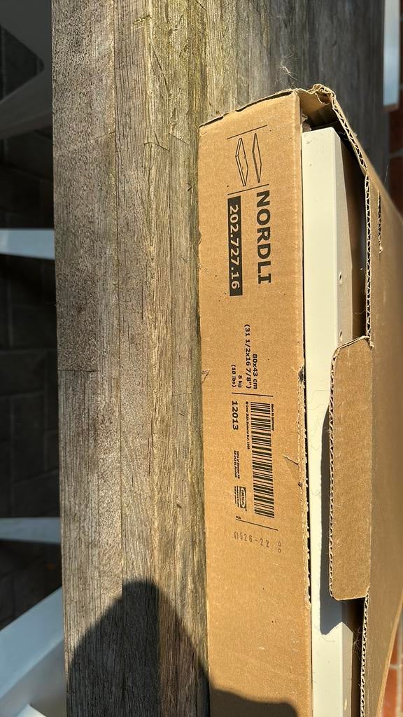Nordli bovenblad met plint wit 80 x43 cm nieuw in doos, Zo goed als nieuw, Minder dan 100 cm, 25 tot 50 cm, 50 tot 100 cm