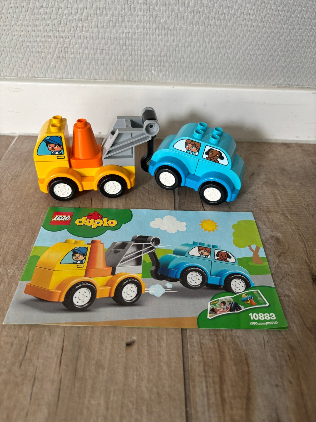 LEGO Duplo Takelwagen en Auto (Set 10883), Gebruikt, Ophalen of Verzenden, Compleet, Duplo