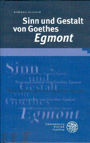 Sinn und Gestalt von Goethes Egmont  NR0072, Boeken, Overige Boeken, Gelezen, Verzenden