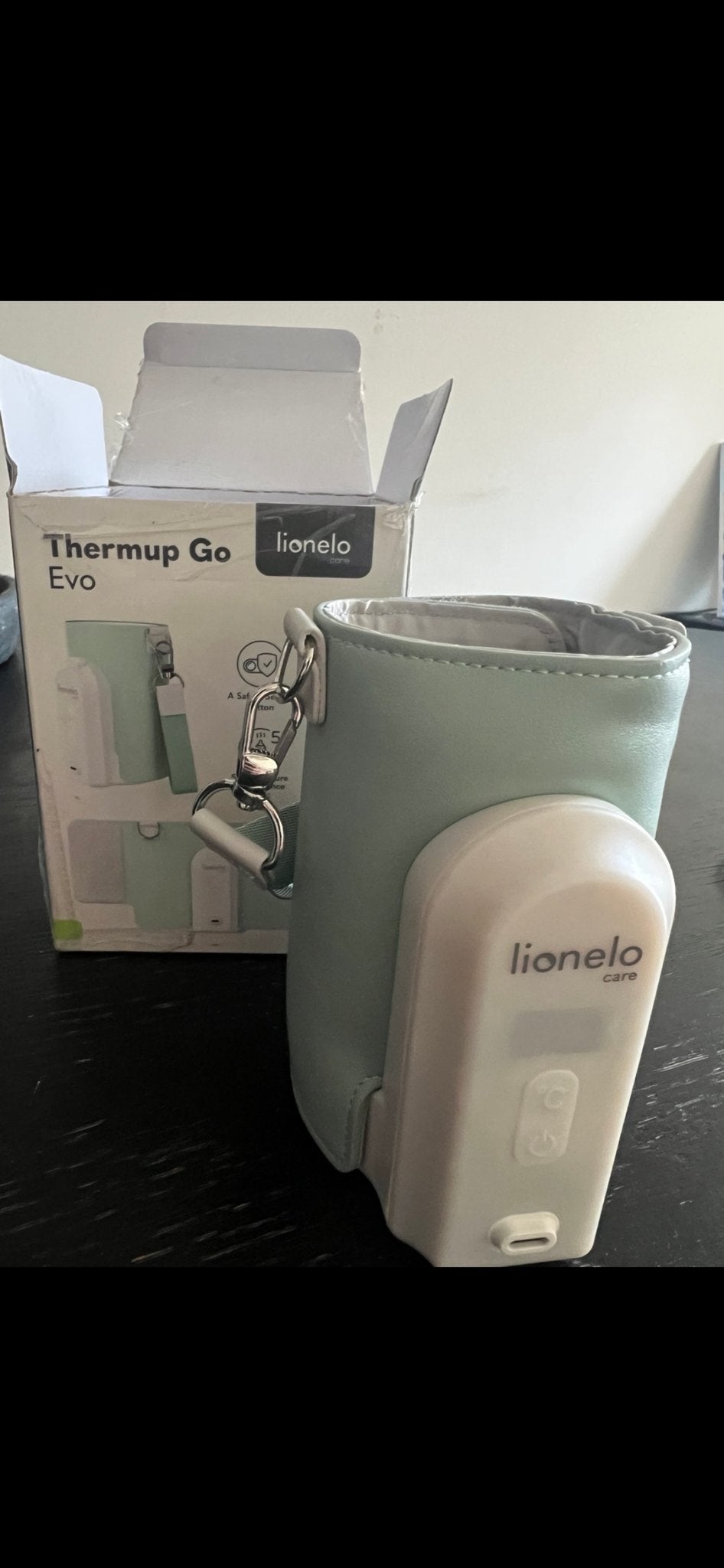 Lionelo Thermup Go Evo Draagbare Flessenwarmer Mintgroen, Ophalen, Nieuw